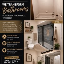 Bathroom transformation from tub to tiled shower